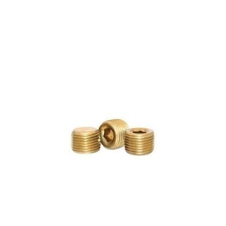 Newport Fasteners Socket Spoke Pipe Plug, 3/4 in Dia, Brass Plain, 100 PK 783615-100